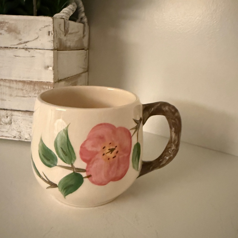 Franciscan Desert Rose Pink and Green Floral ONE Small Coffee/Tea Mug